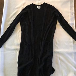 black cardigan